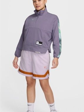 Swoosh Fly Dri-Fit oversized ¼ zip French terry basketball top